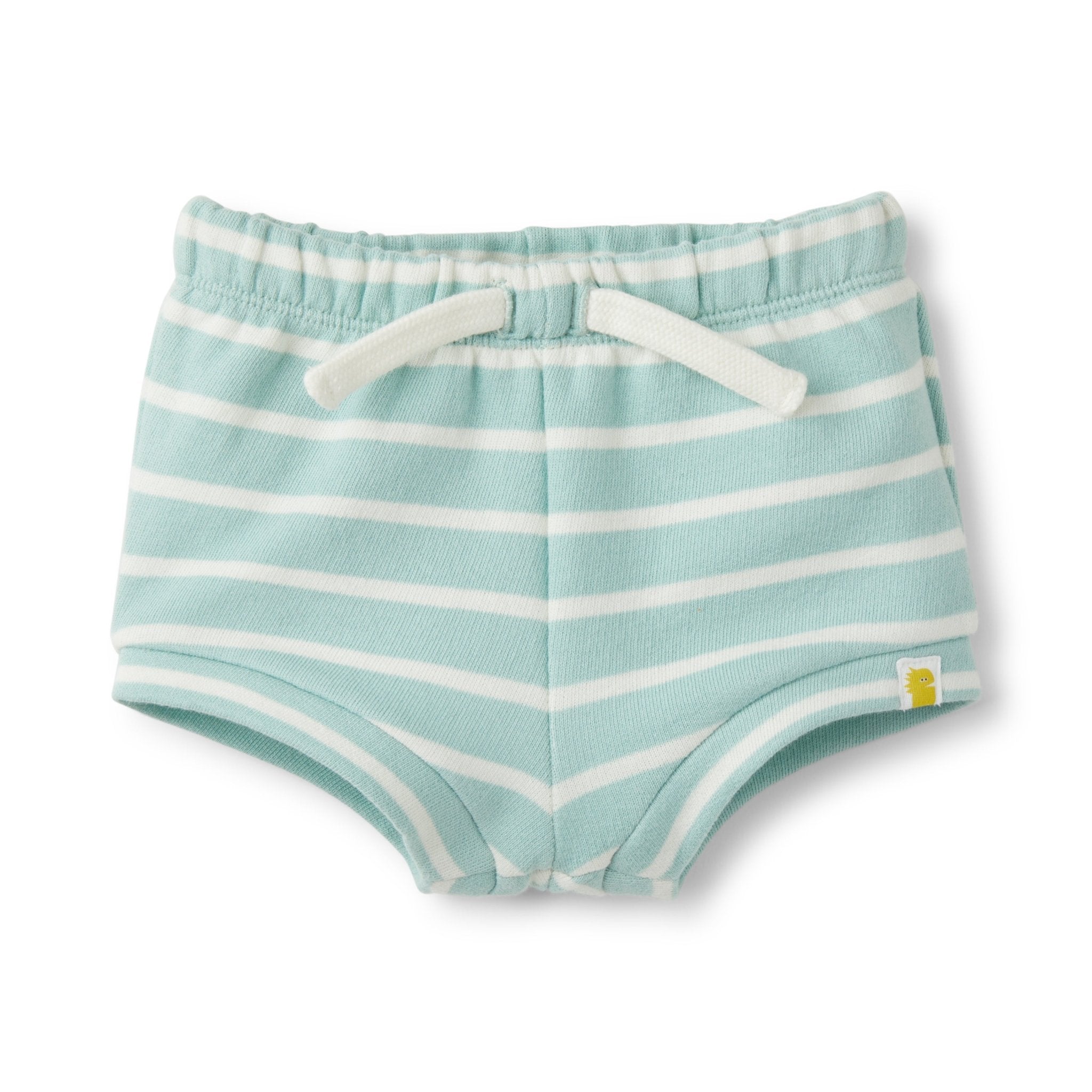 Rise Little Earthling Bloomer Shorts - Light Aqua Stripe / 6-9m - Image 3
