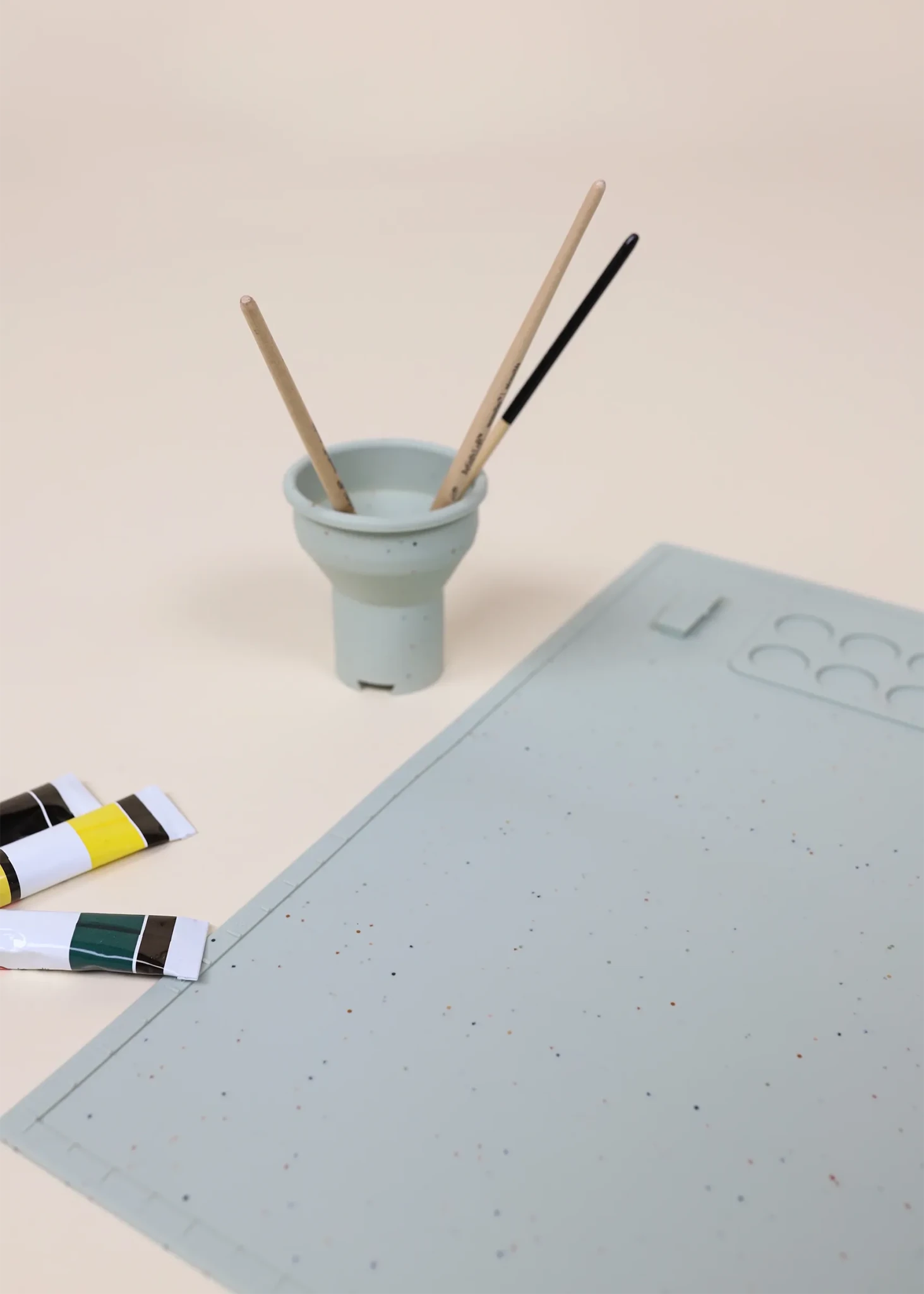 Coco Village Art Painting Silicone Placemat - Seafoam Cup - Image 4
