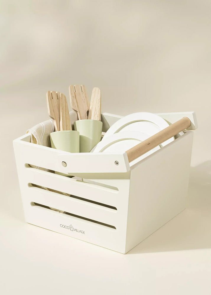 Coco Village Wooden Picnic Playset and Accessories Basket - Image 5