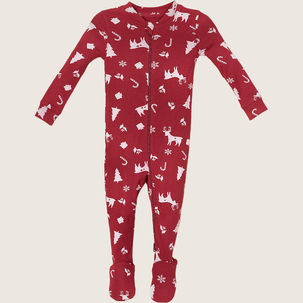 rise little earthling Holiday Sleeper BUHSL00 - Grey Xmas Tree / 6-9m - Image 5