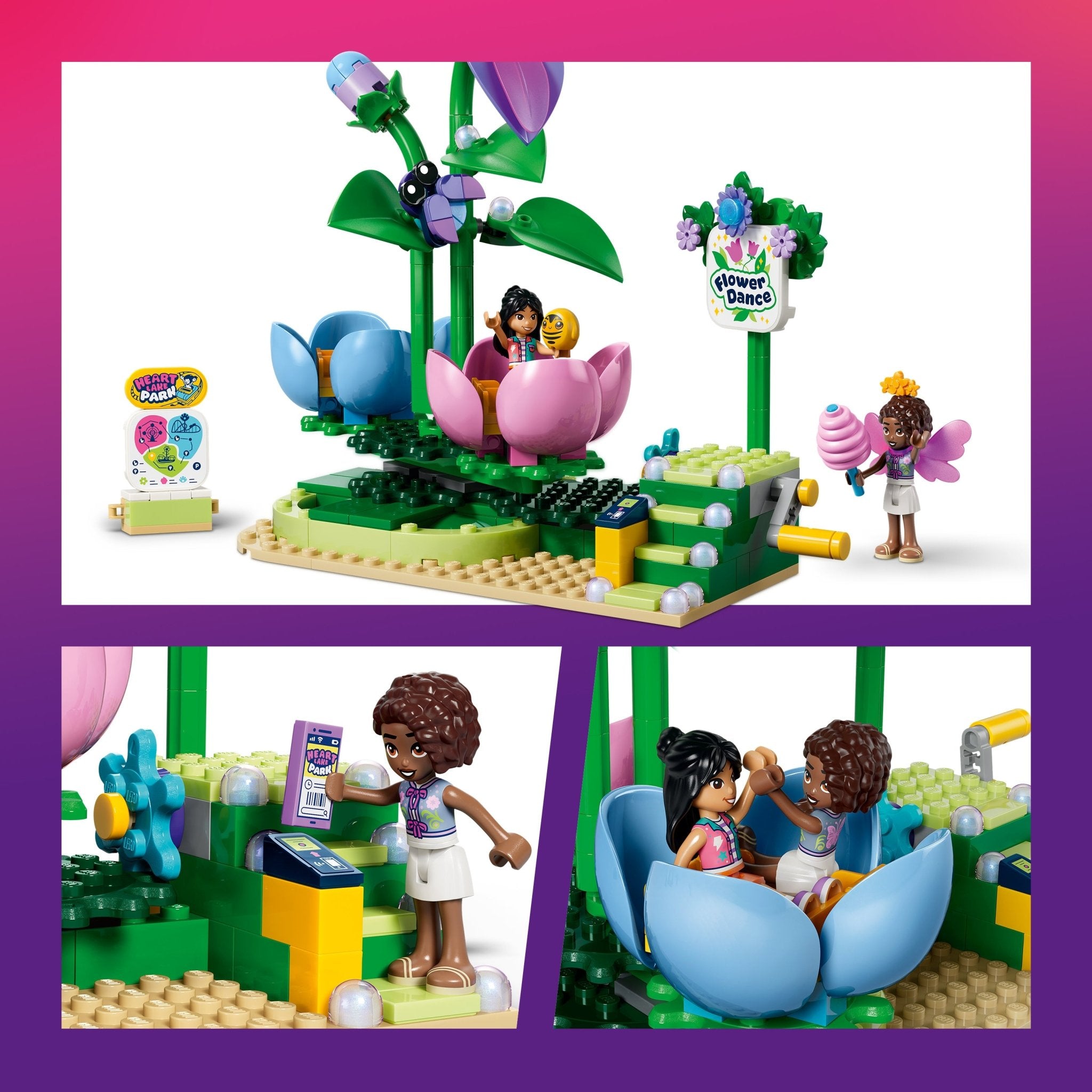 LEGO® Friends Spinning Flower & Fairy Teacup Ride 42702 Toy - Image 3