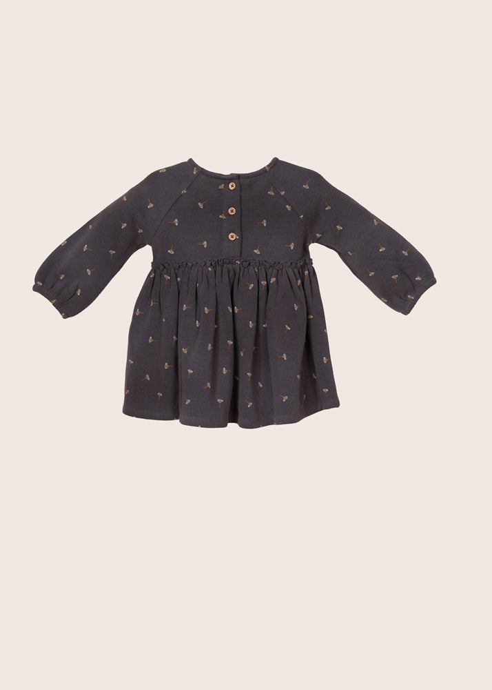 rise little earthling Empire Waist Dress - Obsidian / 3-6m - Image 3