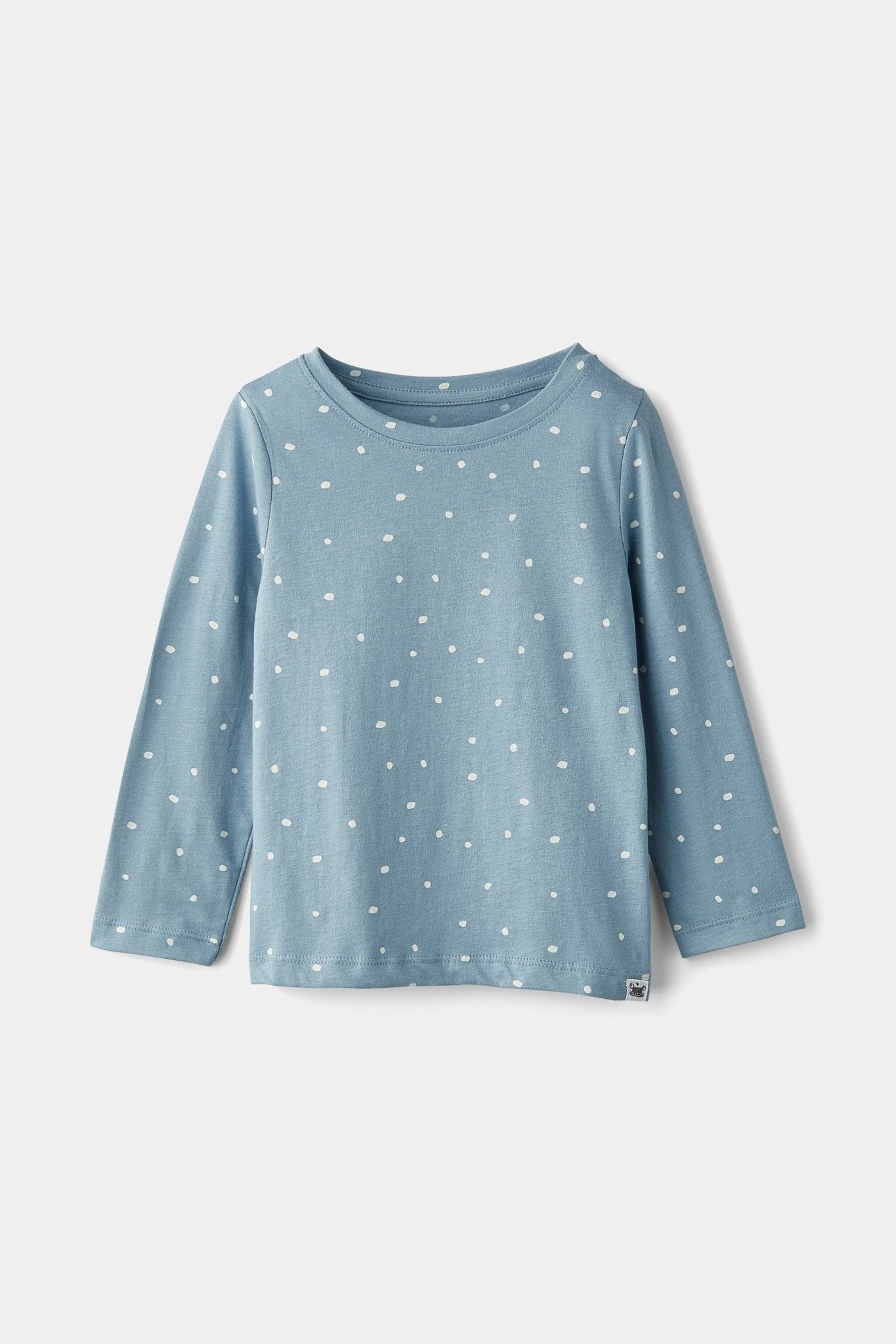 rise little earthling LS Crew Neck TGDKT00 - Ashley Blue Dots / 5-6y