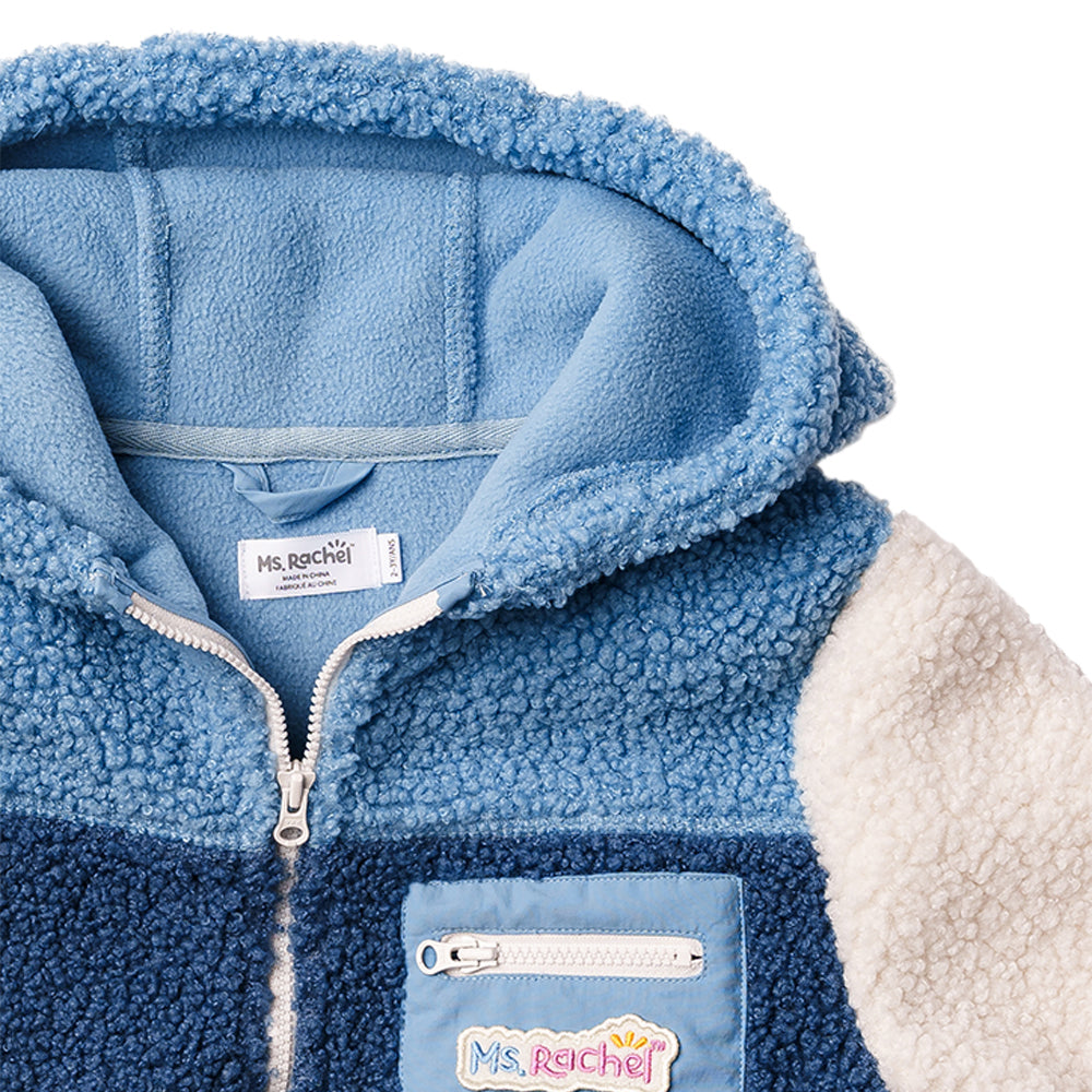Ms. Rachel Fuzzy Colourblock Jacket - Pink Colourblock / 4-5y - Image 6