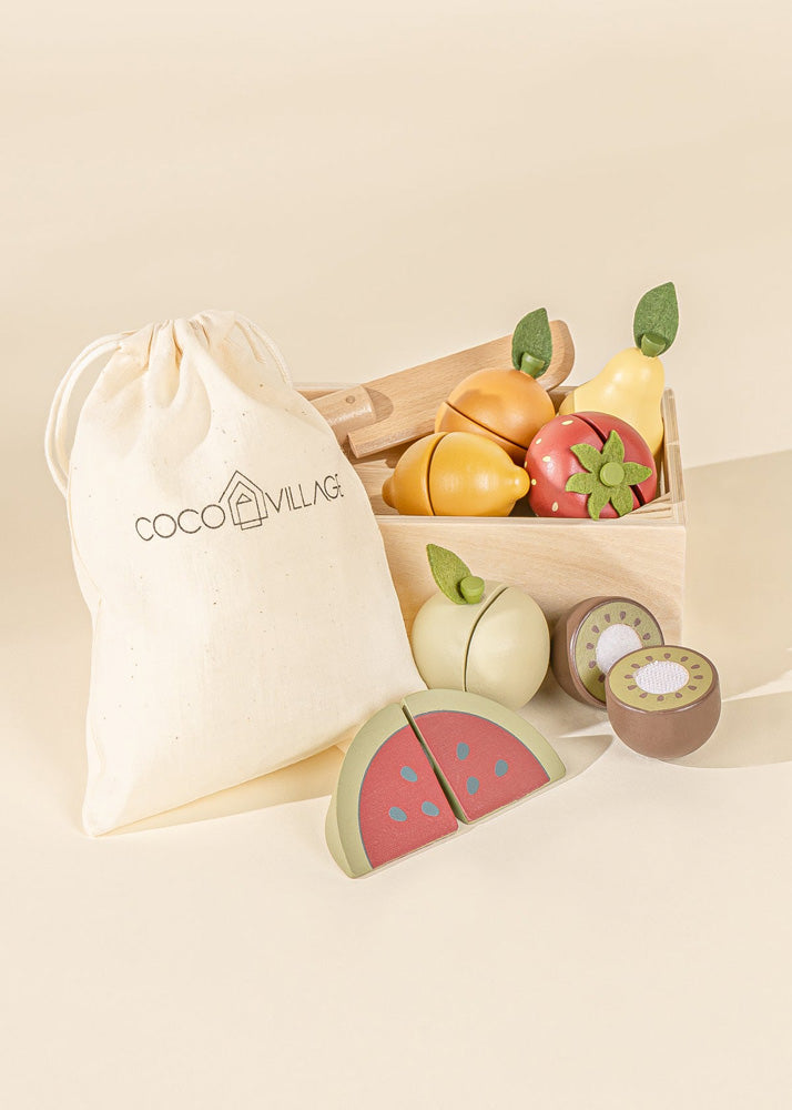 Coco Village Wooden Fruits playset Basket - Image 3