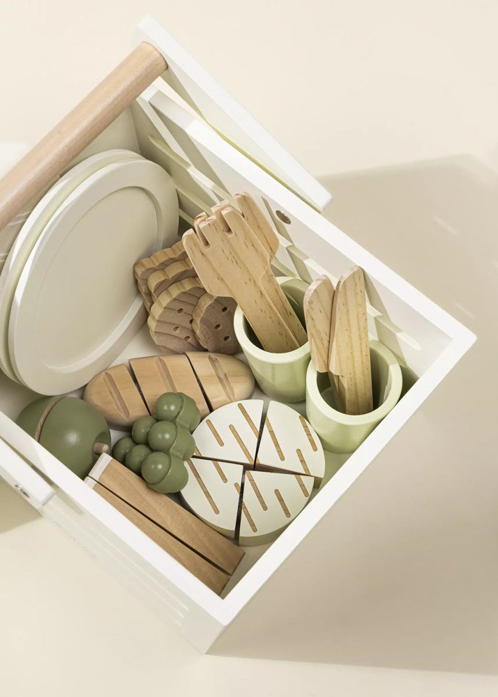 Coco Village Wooden Picnic Playset and Accessories Basket - Image 12