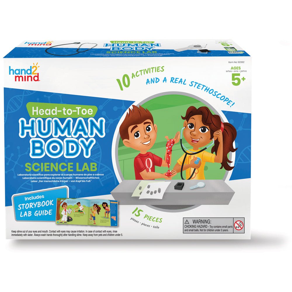 Hand2Mind Head-To-Toe Human Body Science Lab Container
