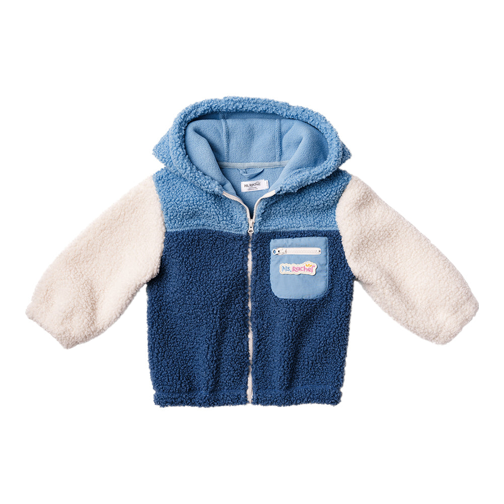 Ms. Rachel Fuzzy Colourblock Jacket - Pink Colourblock / 4-5y - Image 4