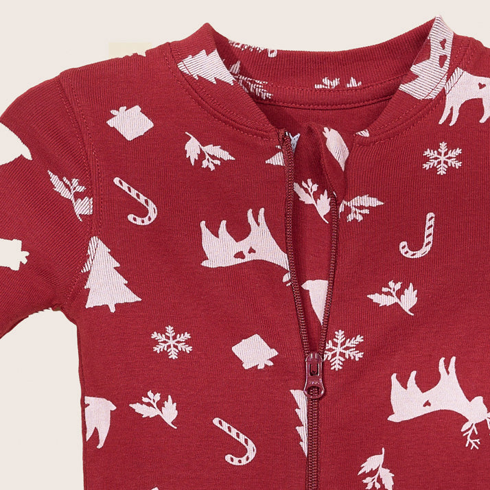 rise little earthling Holiday Sleeper BUHSL00 - Grey Xmas Tree / 6-9m - Image 6