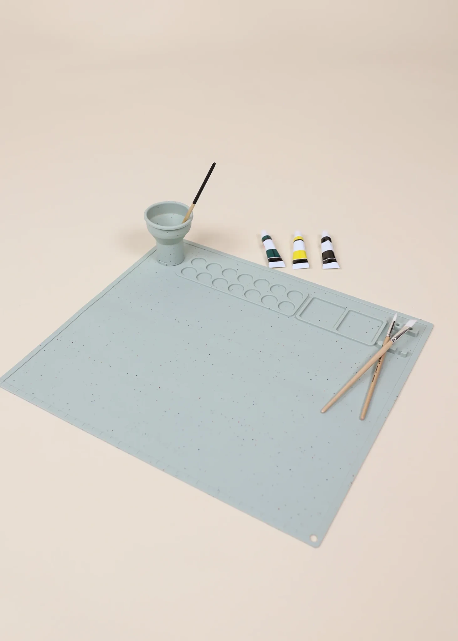 Coco Village Art Painting Silicone Placemat - Seafoam Cup