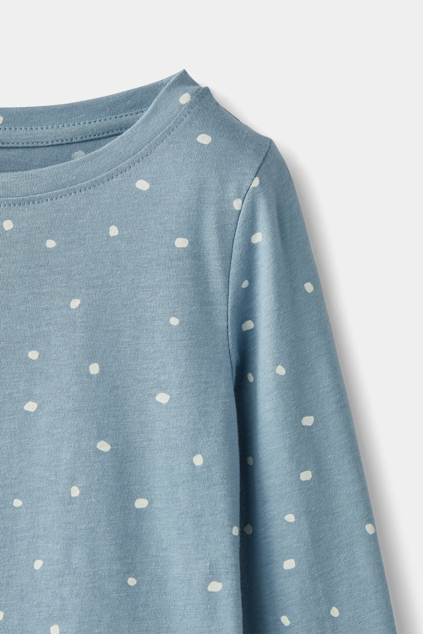 rise little earthling LS Crew Neck TGDKT00 - Ashley Blue Dots / 5-6y - Image 2
