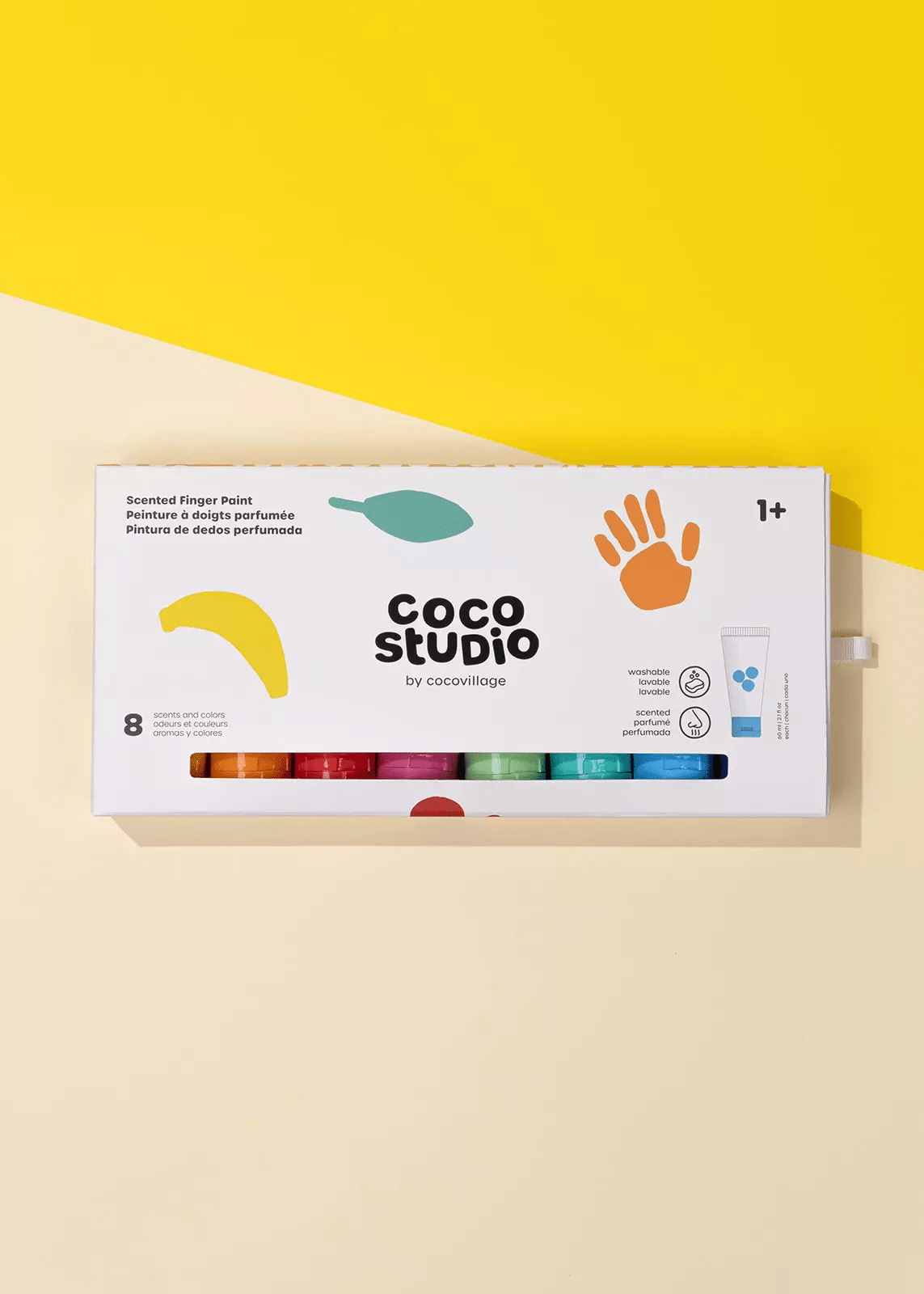 Coco Village Coco Studio Scented Fingerpaint Set - 8 colors Fragrance - Image 2