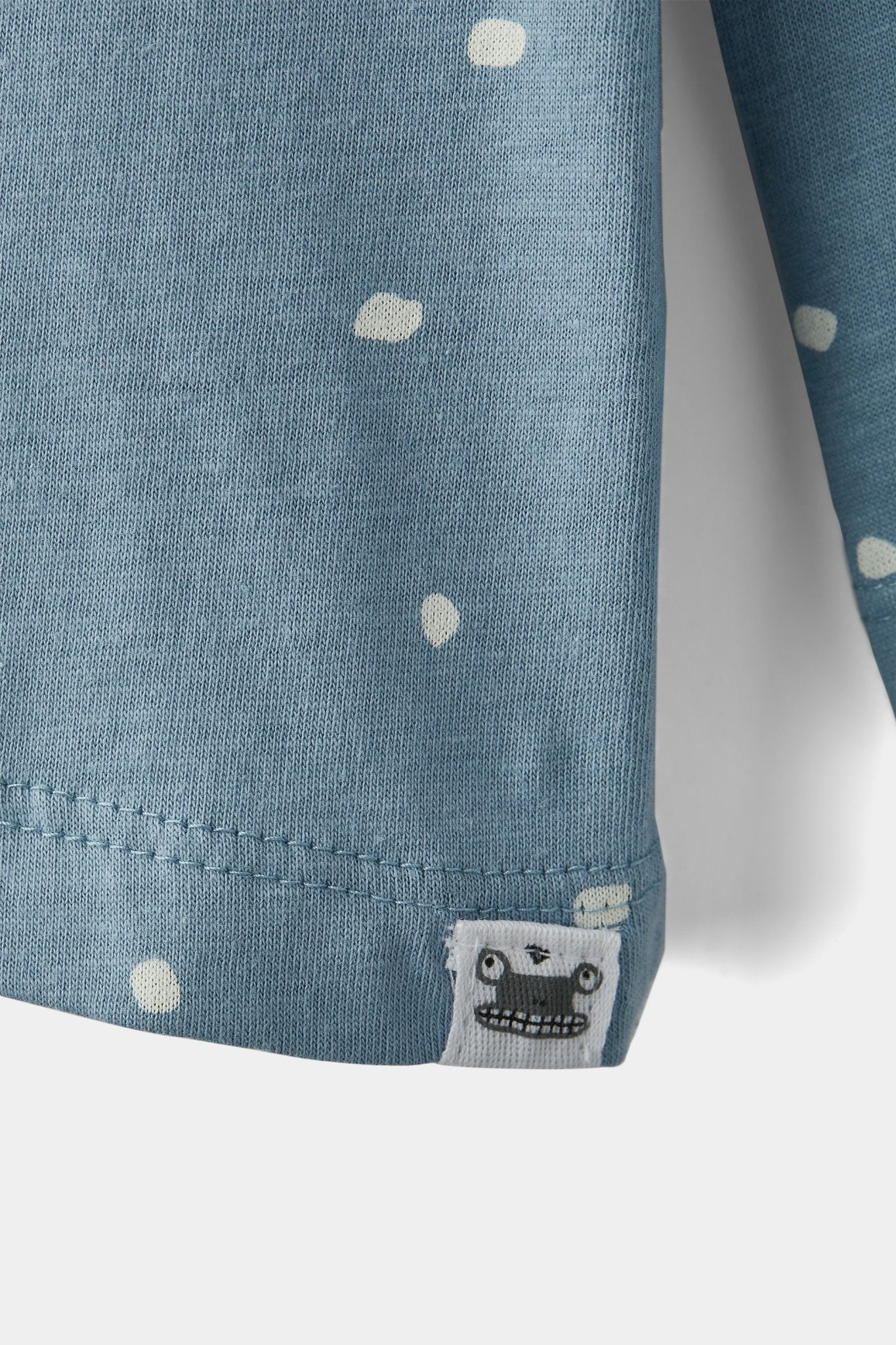 rise little earthling LS Crew Neck TGDKT00 - Ashley Blue Dots / 5-6y - Image 3