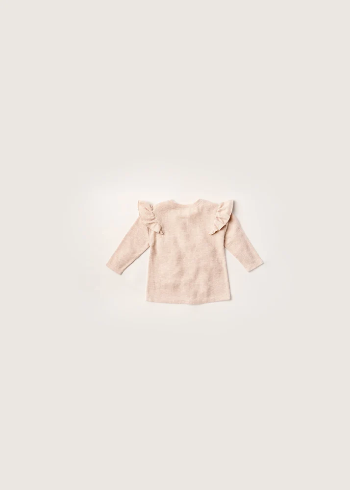 Rise Little Earthling Soft Ruffle Tee Oatmeal - Oatmeal / 2-3y - Image 3